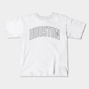 Houston Black Outline Kids T-Shirt